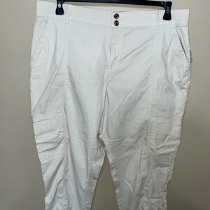 Sonoma White Cargo Capris